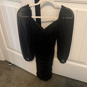 B Darlin Black Long Sleeve Dress